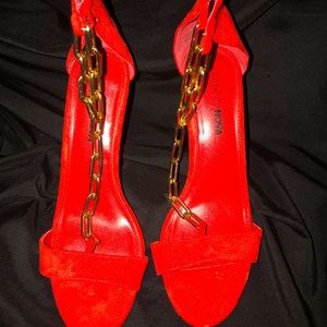 Zipped up sandal heels